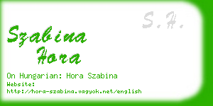 szabina hora business card